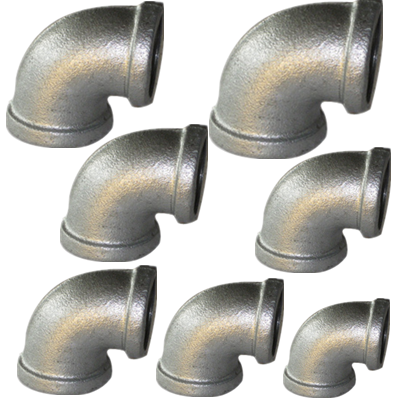 China Beaded Hot Dipped Galvanized Malleable Cast Iron Pipe Fittings