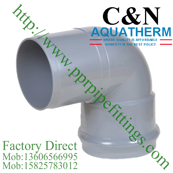 BS EN 1452 PVC-U 90 deg socket spigot Elbow