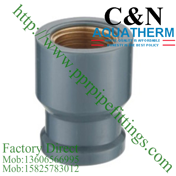 NBR5648 PVC Pipe Fittings  female coupling copper thread