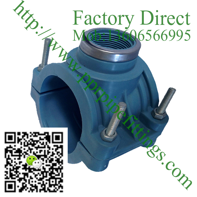 PP Compression Fittings Clamp Saddle irrigation