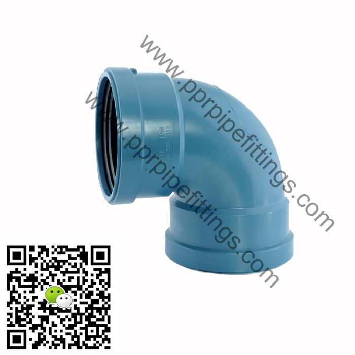 PP sound proof pipe fittings 90 degree elbow