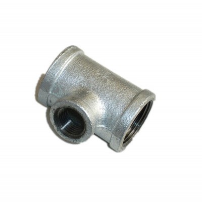 banded hot dipped galvanized cast iron reducing tee fittings