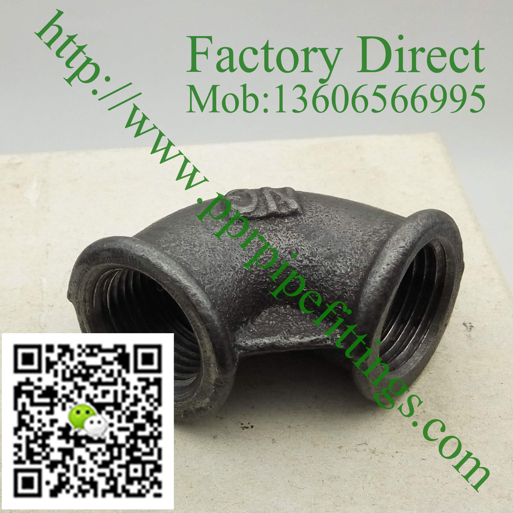 black malleable cast iron elbow fittings