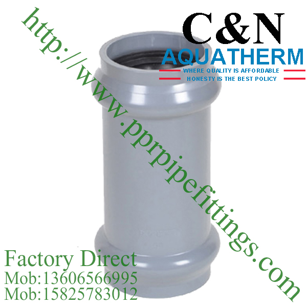 bs en 1452 pvc-u coupling double socket rubber ring joint