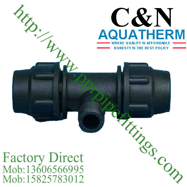 hdpe compression fittings male tee