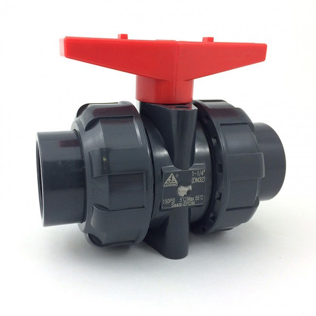 hot sale pvc ball valve, double union ball valve DN50 socket type