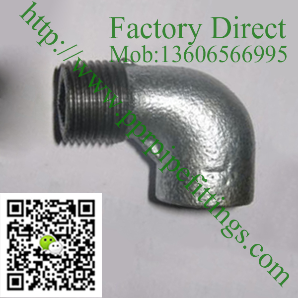 male elbow galvanized iron fittings plain hot dipped