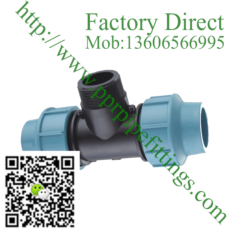 pp compression fittings MALE TEE