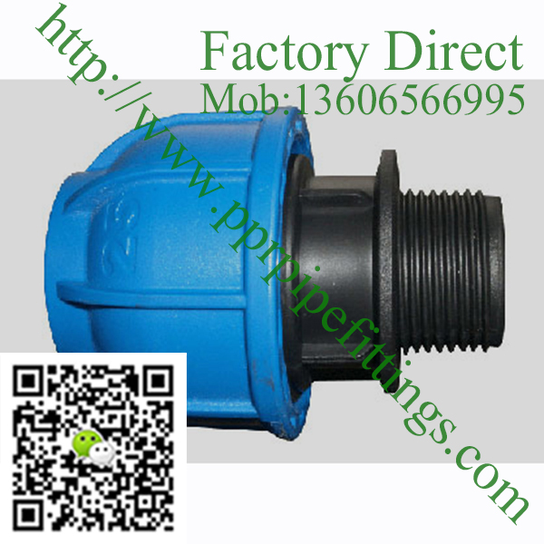 pp compression fittings male coupling