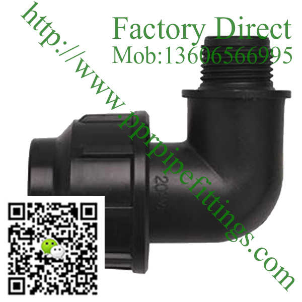 pp compression fittings male elbow