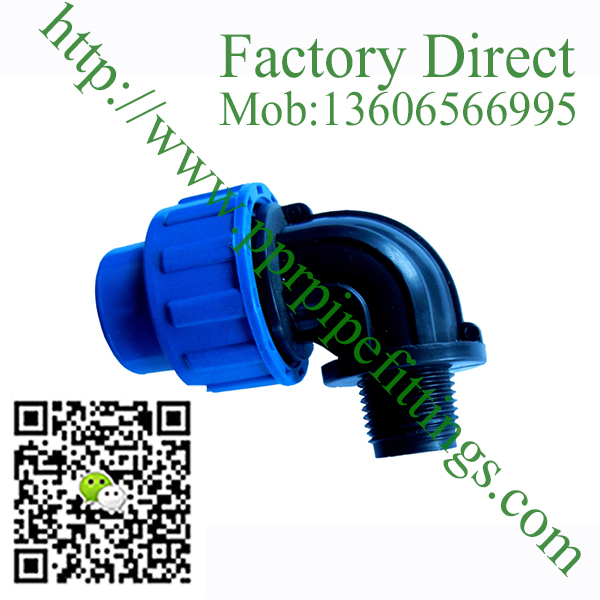 pp compression fittings male elbow