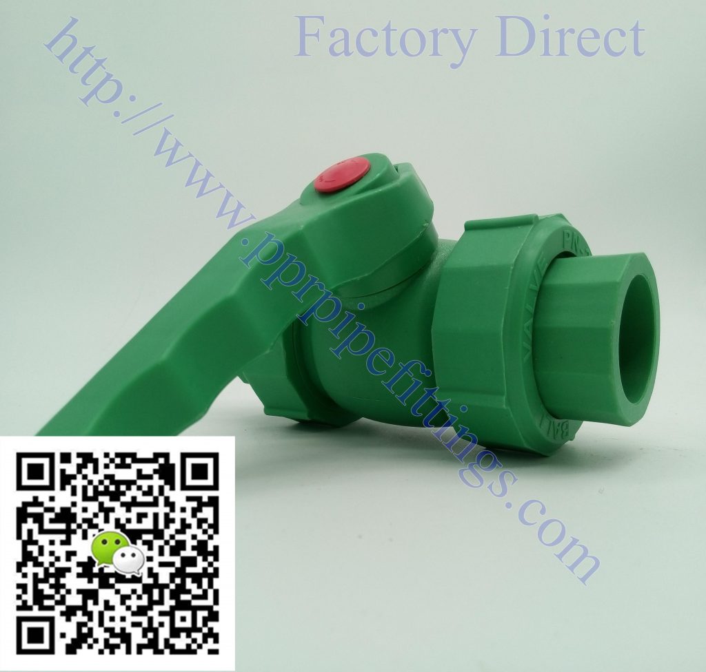 ppr double union brass ball valve