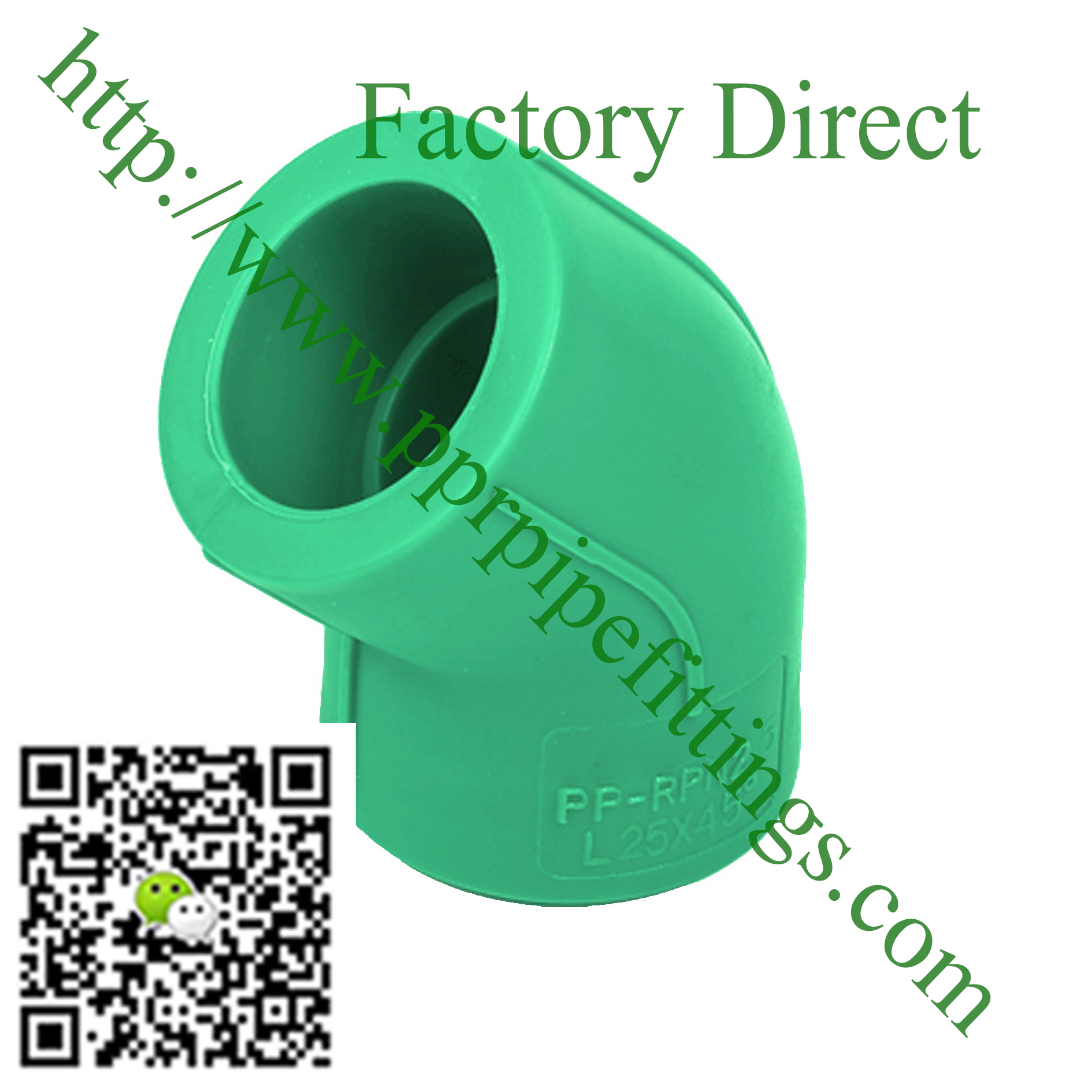 ppr pipe fittings 45 deg elbow