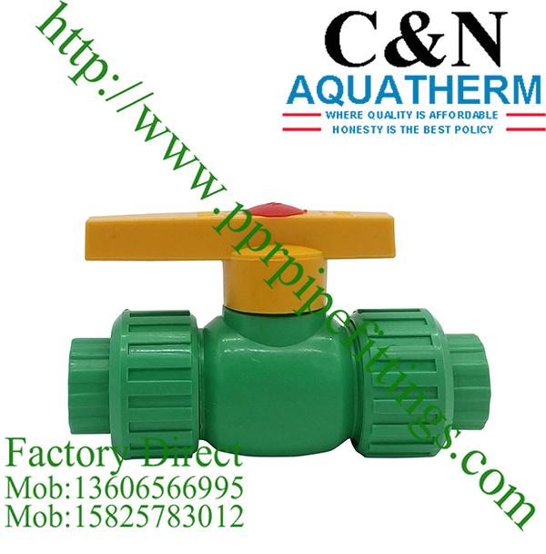 ppr plastic ball valve double union