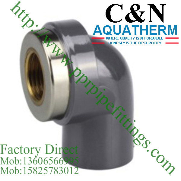 sch 80 pvc fittings 90 deg female elbow copper thread