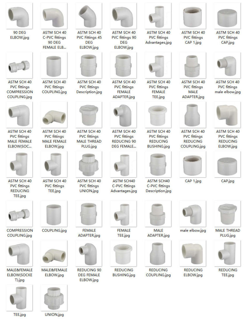 ASTM SCH40 PVC Fittings