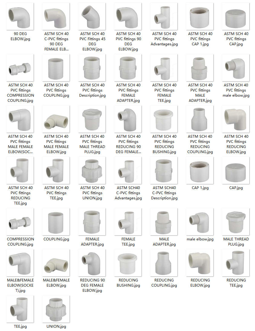 ASTM SCH40 PVC Fittings